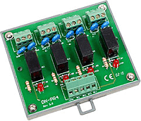 DN-PR4 4通道DIN导轨安装功率继电器模板