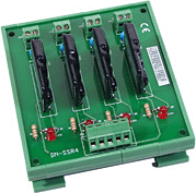 DN-SSR4 4通道DIN导轨安装固态继电器模板